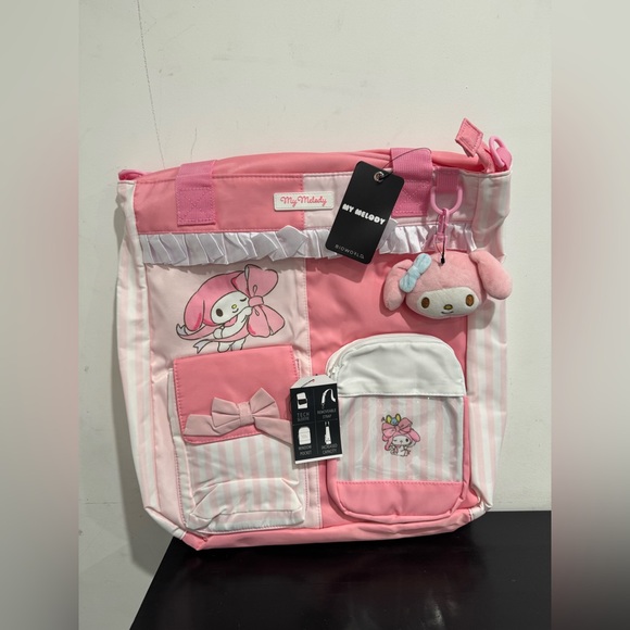 Sanrio My Melody Stripe Ribbon Cargo Tote Bag
